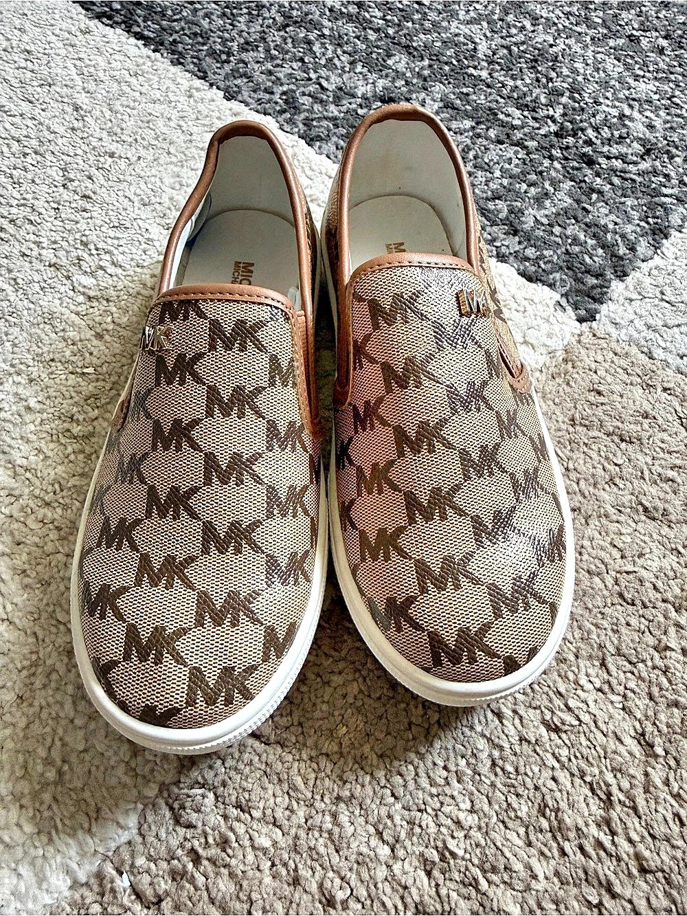 Michael Kors Logo Girls Slip-On Sneaker Sneakers Brown US 2
